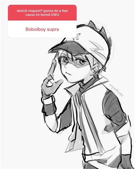 Gambar Kartun Boboiboy Supra Hitam Putih Pin By Arie San On Bbb Glx