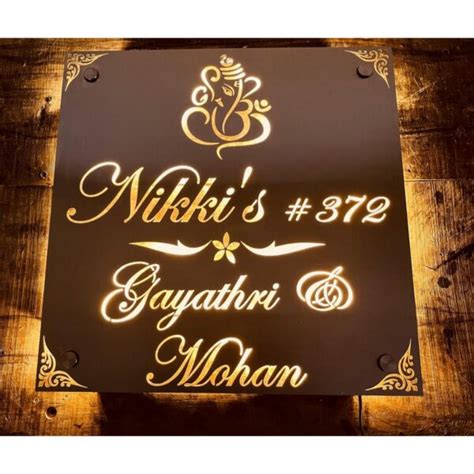 Stainless Steel Led Home Name Plate Weatherproof