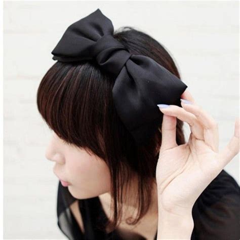 Geoot Fashion Sweet Korean Style Big Bowknot Hair Band Bow Headband