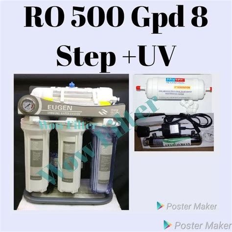 Jual Mesin Ro Gpd Uv Step Filter Air Minum Reverse Osmosis Eugen