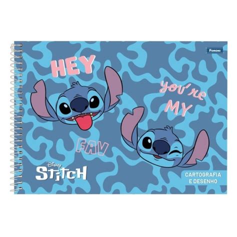 Caderno De Desenho Folhas Stitch Foroni Shopee Brasil