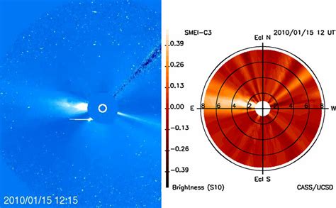 Comparison Of Lasco C Image Of The January Cme Left With A