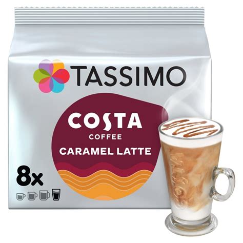 Tassimo Costa Caramel Latte Coffee Pods X 8 Tesco Groceries