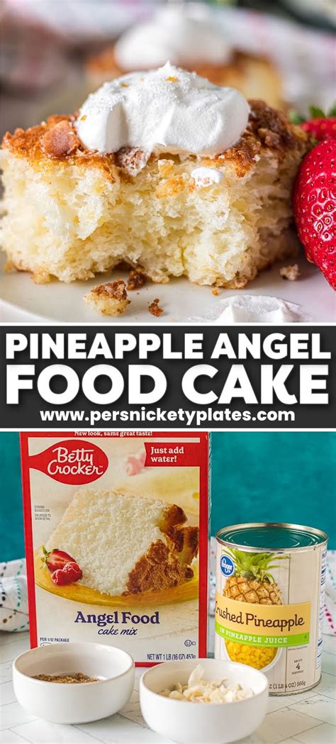 Pineapple Angel Food Cake Only Two Ingredients