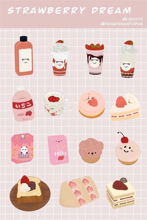 Pin by Kate Nguyen on mẫu stiker bán Cute food drawings Cute cartoon