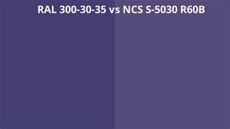 Ral 300 30 35 Vs Ncs S 5030 R60b Ral Colour Chart Uk