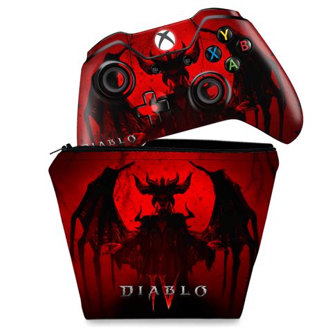 Kit Capa Case E Skin Xbox One Fat Controle Diablo Iv Pop Arte