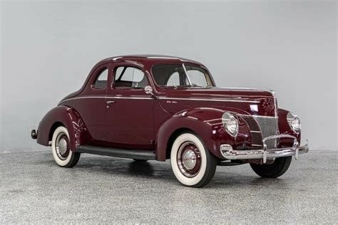 1940 Ford Deluxe 43149 Miles Burgundy Coupe 221ci 3 Spd Manual On Column For Sale Ford Deluxe