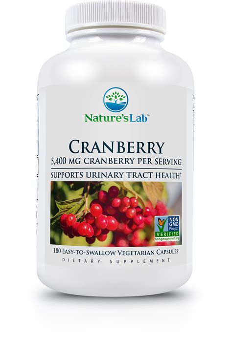 Nature S Lab Cranberry 5400mg 180 Count 6 Month Supply Supports Urinary Tract Health