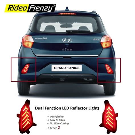 Buy Grand I10 Nios Dual Function Led Bumper Reflector Lights Imported