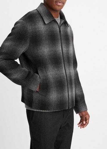 Plaid Wool Blend Shirt Jacket In Jackets And Outerwear Vince