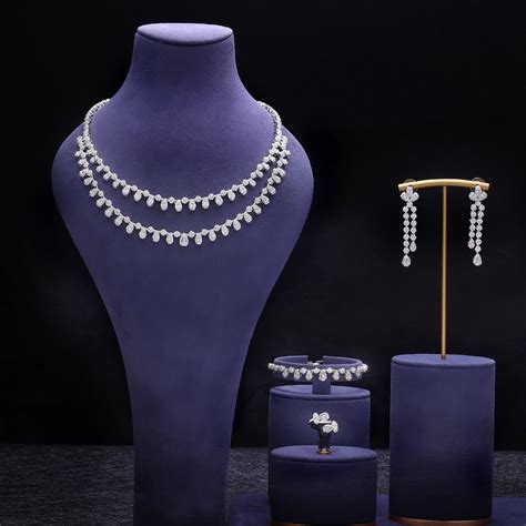 Ingenious4pcs Bridal Zirconia Full Jewelry Sets For Women Party Luxury