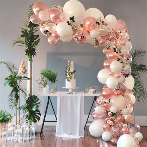 Rose Gold Balloon Garland Arch Kit Rose Gold Balloons Baby Shower