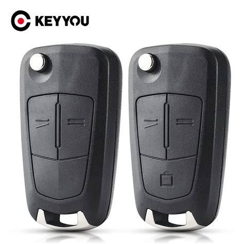 Keyyou Buttons Flip Remote Folding Car Key Cover Fob Case Shell