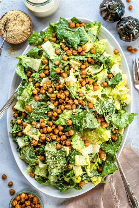 Vegan Caesar Salad With Vegan Caesar Dressing Two Spoons