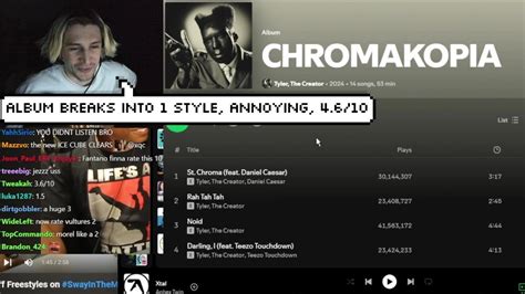 XQC Reviews Tyler The Creator S New Album CHROMAKOPIA YouTube