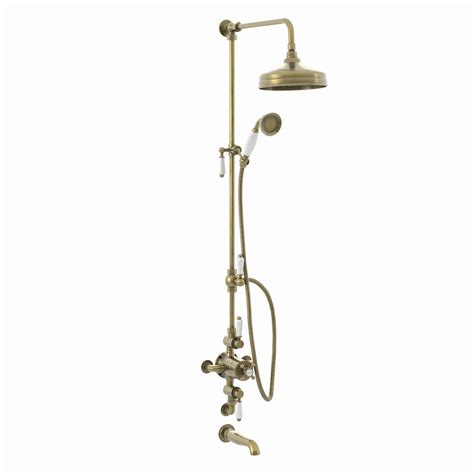 Downton Exposed Traditional Thermostatic Shower Set 3 Outlet Incl