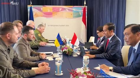 Jokowi Bertemu Zalenskyy Di Sela Ktt G7 Pastikan Indonesia Terus Dukung Perdamaian Ukraina Rusia