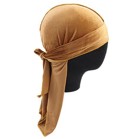 Men Women Velvet Durag Turban Cap Chemo Bandana Hats Pirate Headscarf