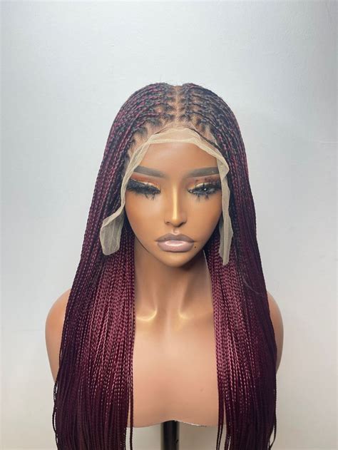 Ready To Ship Knotless Braided Wig Frontal Braided Wigs Hd Lace