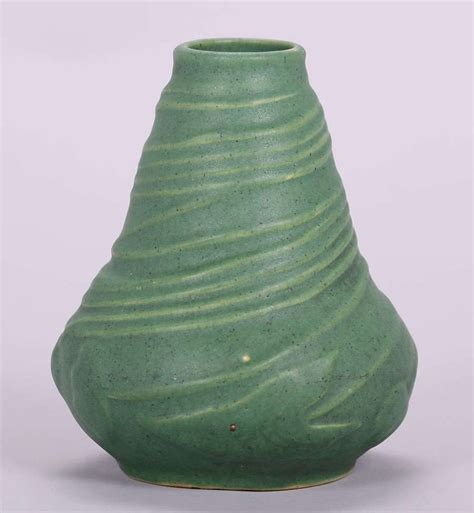 Roseville Chloron Matte Green Vase California Historical Design