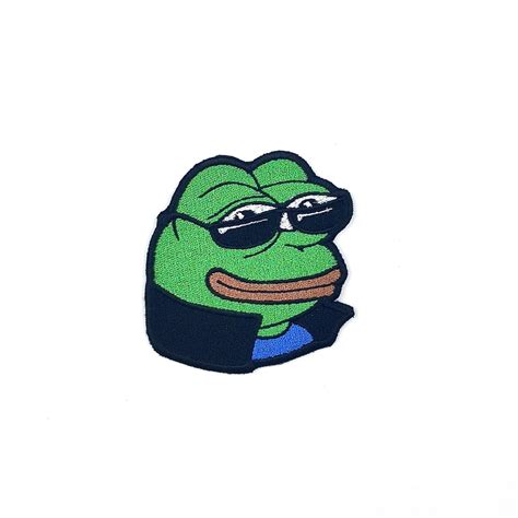 Ez Pepe Emote Embroidered Patch Funny Iron Onsew On Applique For