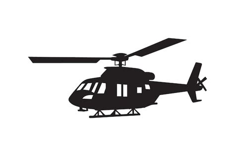 Helicóptero logo icono silueta vector plantilla Vector Premium