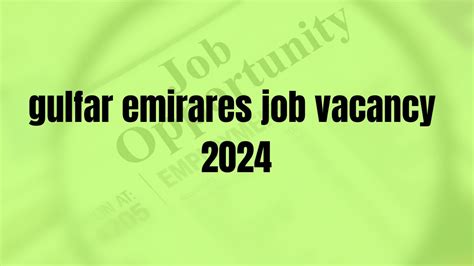 Galfar Emirates Latest Job Vacancy In Uae