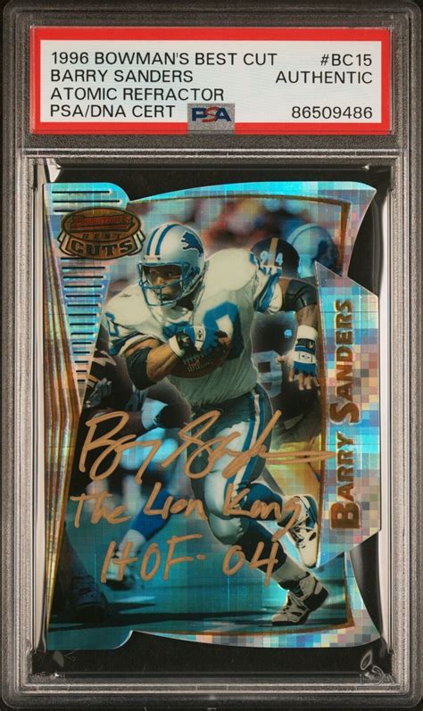 Bowman S Best Best Cut Barry Sanders Bc Psa A Ebay