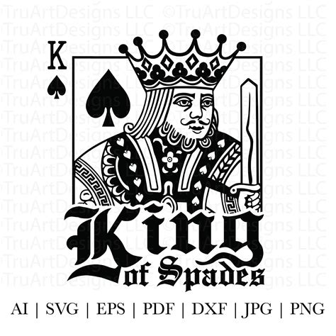 King Png King Of Spades Svg King Png Playing Card Svg King Etsy Canada