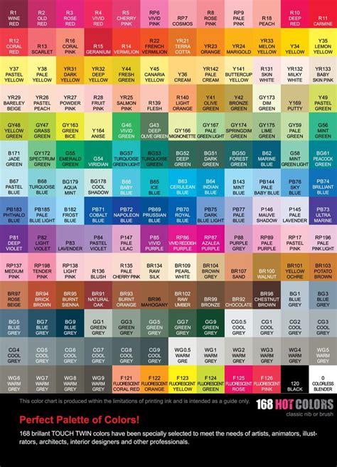 Color Chart For Markers