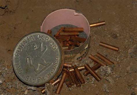 Types of blasting Caps used in Bisbee's underground mines