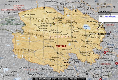 Xining Map - TravelsFinders.Com