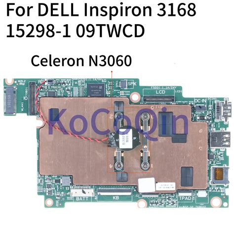 Kocoqin placa mãe do portátil para dell inspiron 3168 núcleo sr2kn