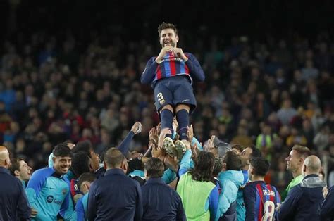 Tearful Pique Bids Farewell As Barcelona Beats Almería 2 0