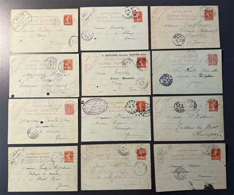 Lot De Cartes Postales Anciennes Correspondances Timbr Es Eur