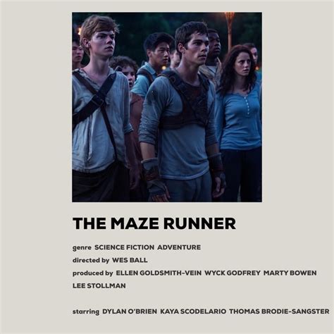 Polaroid Poster The Maze Runner” Dylan Obrien Genre Fiction Maze