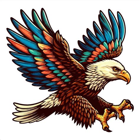 Premium Vector | Eagle Flying vector illustration Flying eagle vector