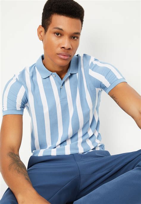 Buy Men Striped Slim Fit Polo T Shirt Online At Just Rs