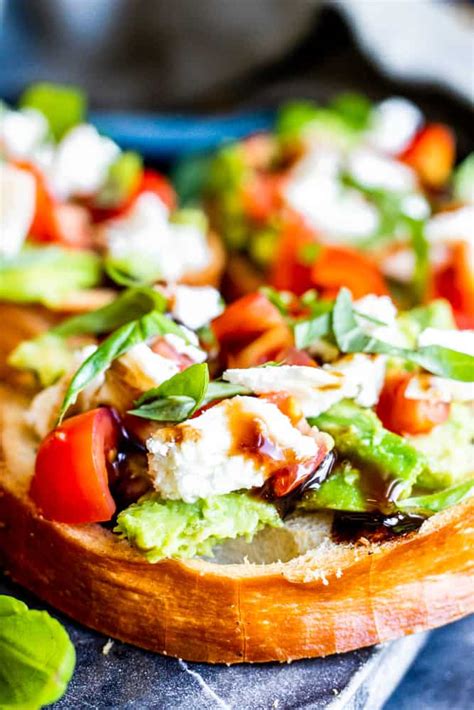 Mini Caprese Avocado Toast Appetizer Recipe Erhardts Eat