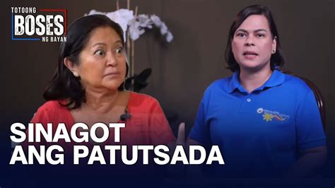 Vp Sara Duterte Mapagkumbabang Sinagot Ang Patutsada Ni Fl Liza Marcos