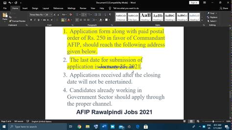 Afip Rawalpindi Jobs Armed Forces Institute Of Pathology Youtube