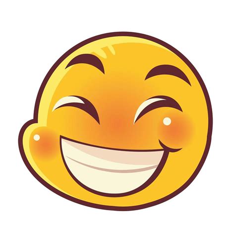 funny emoji, smiling emoticon face expression social media 4311266 ...