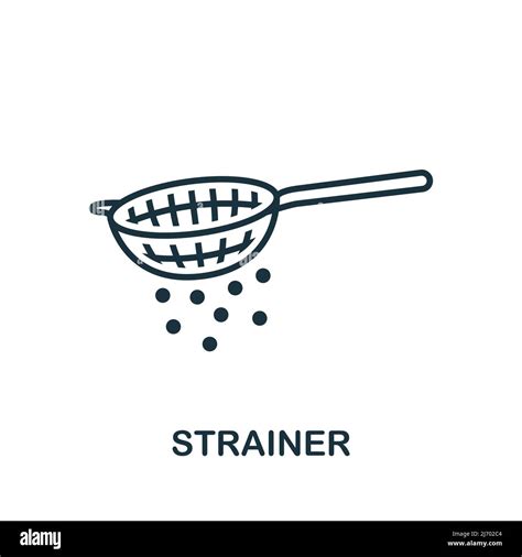 Strainer Icon Monochrome Simple Cooking Icon For Templates Web Design