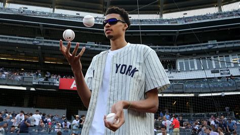 Victor Wembanyama throws out ceremonial first pitch at Yankee Stadium ...