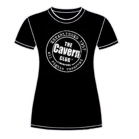 Women's Black round Cavern Club logo T-Shirt - Cavern Club