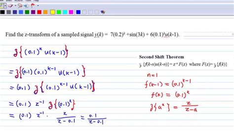 Z Transform Using 2nd Shift Youtube