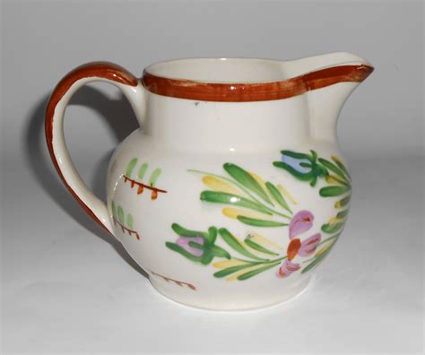 Blue Ridge Pottery Floral Antique Shape Pitcher Mint