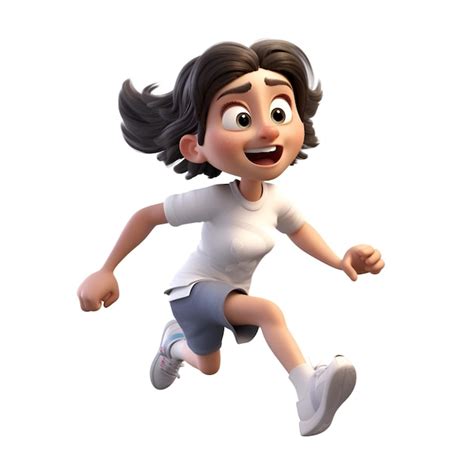 Premium AI Image | 3D Illustration of a cartoon character running with ...