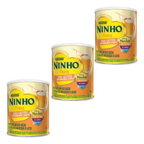 Composto L Cteo Ninho Fases Zero Lactose Sem Gl Ten G Kit Frete Gr Tis